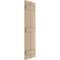 Ekena Millwork Rustic Two Board Joined Board-n-Batten Knotty Pine Faux Wood Shutters, 11W x 76H, PR SHUBJS11X76KPPR - alternate 3